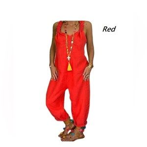 Leah Rosa Plus size Women's Bohemian 
Wide Leg Overall Jumpsuit 
Size:2X (18-20)